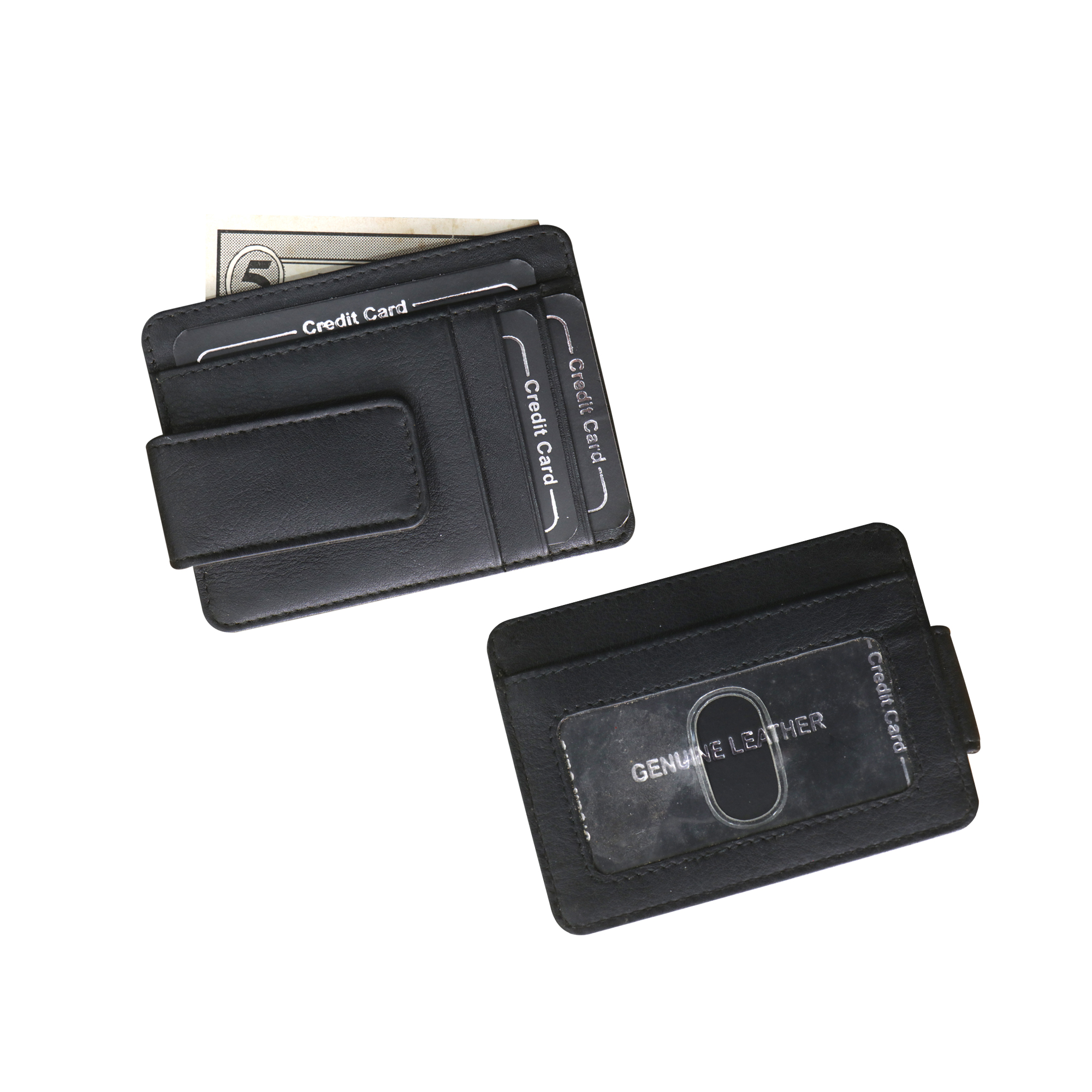 Black Multi-Pocket Card Wallet